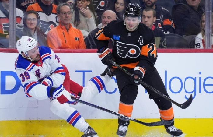 Travis Konecny ​​anota dos goles en la victoria de Filadelfia por 3-1 sobre los Rangers