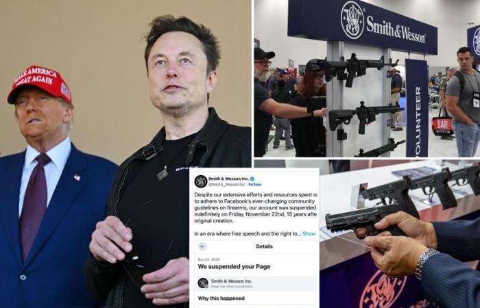 El fabricante de armas Smith & Wesson aplaude la X de Elon Musk tras ser suspendido por Facebook