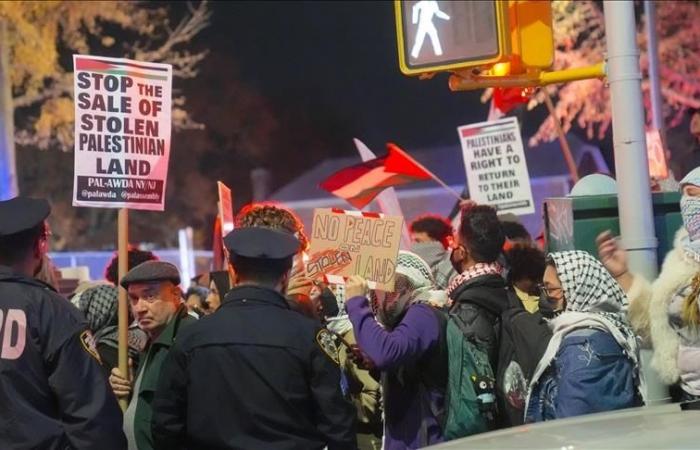 Reprimidas protestas pro palestinas en Nueva York, Estados Unidos