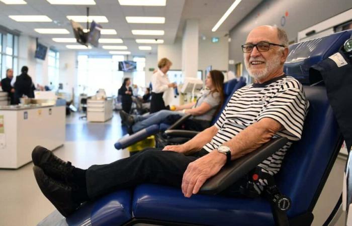 Un jubilado de Quebec hará su donación de sangre número 1.000 en 59 años