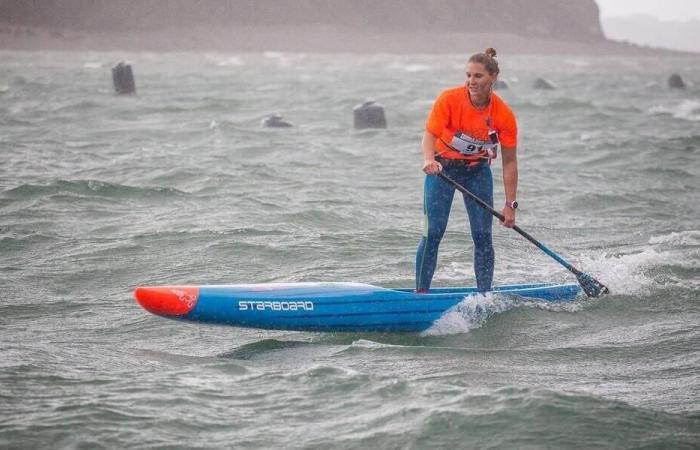 Había llevado la llama olímpica: la bretona Amandine Chazot, campeona de pádel, es