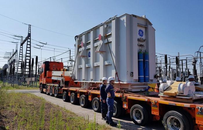 Instalación de un transformador de 36 MVA para alimentar los hornos Saint-Gobain