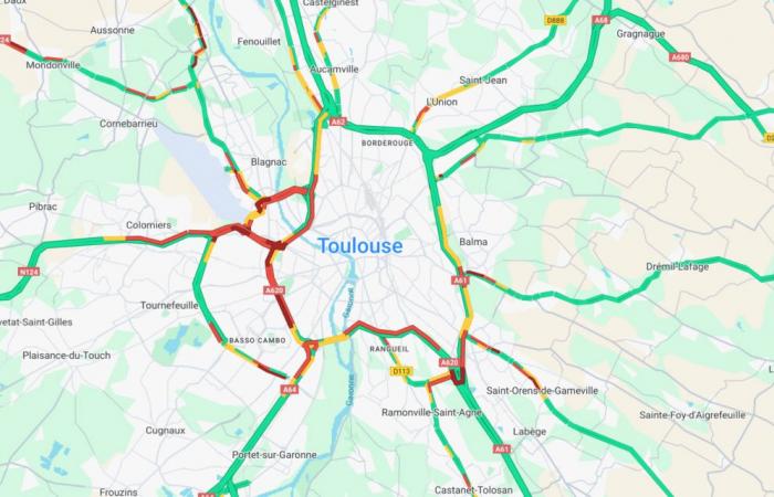 En directo: tráfico complicado en la circunvalación de Toulouse este viernes por la noche