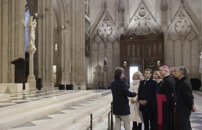 Herencia. El interior de Notre-Dame de París revelado durante la visita de Emmanuel Macron