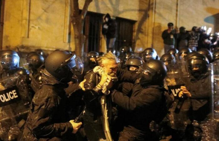 La policía dispara gases lacrimógenos contra manifestantes pro-Unión Europea