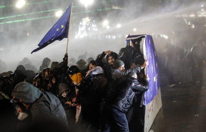 La policía dispara gases lacrimógenos contra manifestantes pro-UE – Euractiv FR