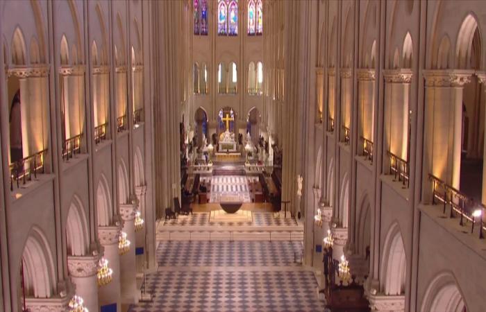 las primeras imágenes del interior de Notre-Dame de París