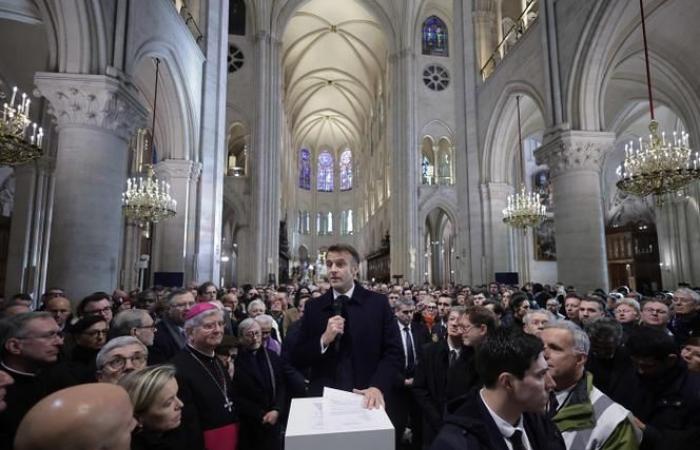 En Notre-Dame de París, la “apuesta exitosa” de Emmanuel Macron