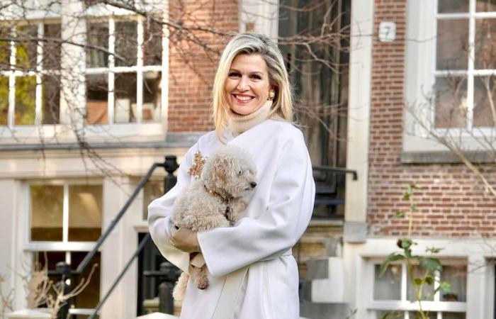 La familia real holandesa posa con su perro en el beaterio de Ámsterdam para la tradicional sesión de fotos de fin de año