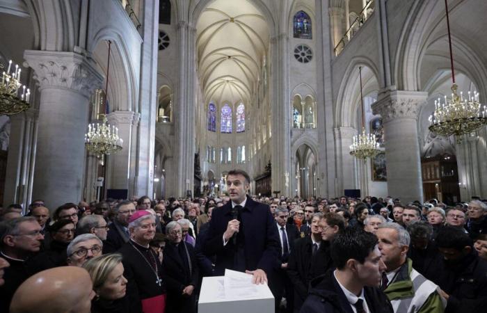 Emmanuel Macron cree que la reapertura de la catedral supondrá “un shock de esperanza”