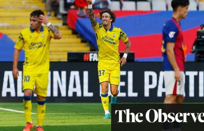 Fútbol europeo: Las Palmas deja al Barça tambaleante para estropear el 125 aniversario | fútbol de clubes europeos