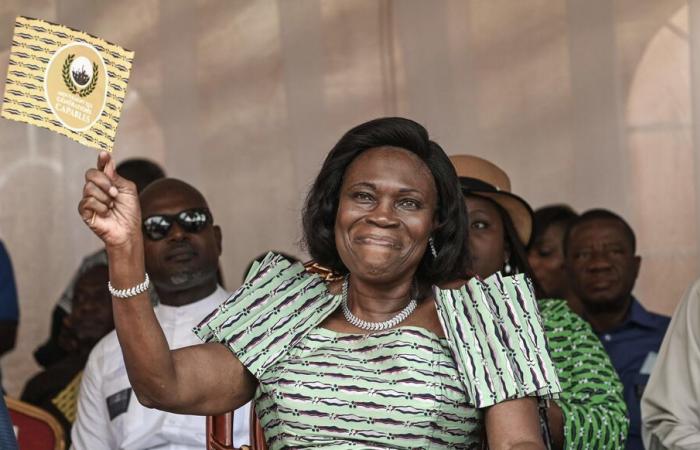 La ex primera dama Simone Gbagbo, candidata a las elecciones presidenciales de 2025.