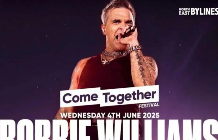 Robbie Williams es el primer cabeza de cartel del nuevo Come Together Festival en Newcastle