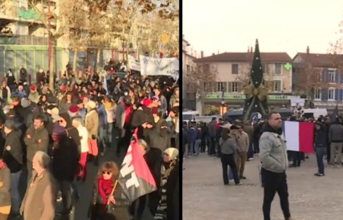 un año después, se organizaron dos manifestaciones de ultraderecha y de izquierda en Romans-sur-Isère