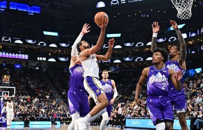 Puntuación final entre Lakers y Jazz: los Lakers con escasez de personal logran la victoria en Utah