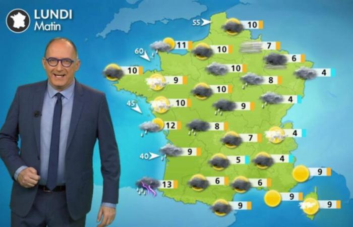 Tiempo lunes 2 de diciembre: una perturbación atraviesa Francia