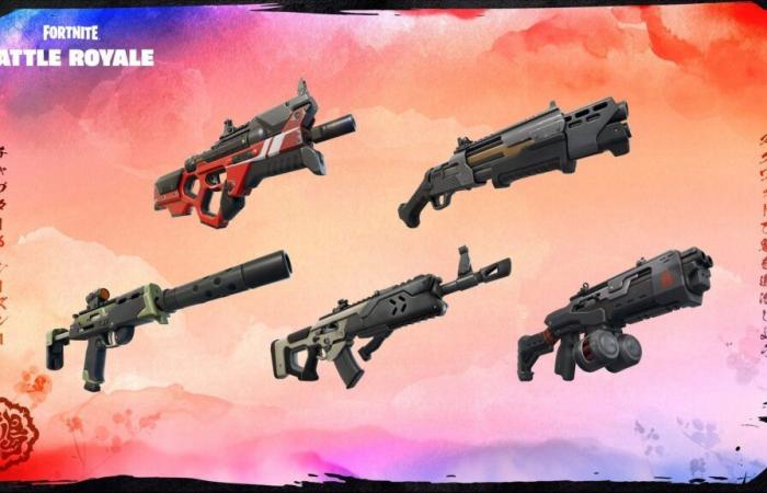 Todas las armas saltadas y no saltadas en Fortnite Capítulo 6 Temporada 1