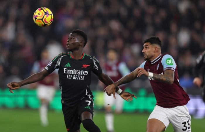 El Arsenal vuela sobre el derbi ante el West Ham – Premier League – J13 – West Ham-Arsenal (2-5)