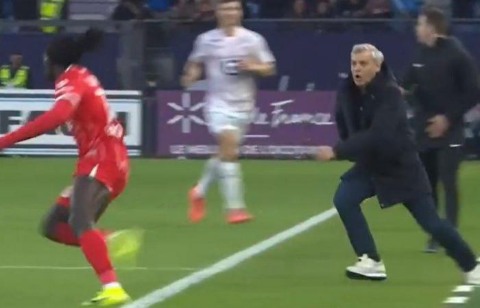 VIDEO. Montpellier-Lille: secuencia lunar, cuando el entrenador del Lille persigue a un jugador contrario que acaba de dispararle para luchar