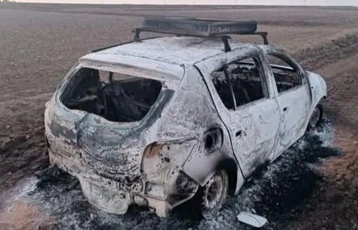 Robo e incendio de un taxi en Berrechid