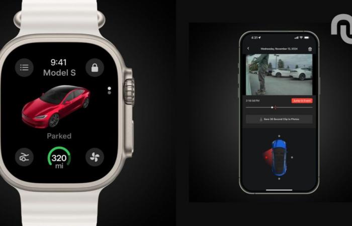 La aplicación Apple Watch para Tesla no es la mejor novedad de la actualización navideña