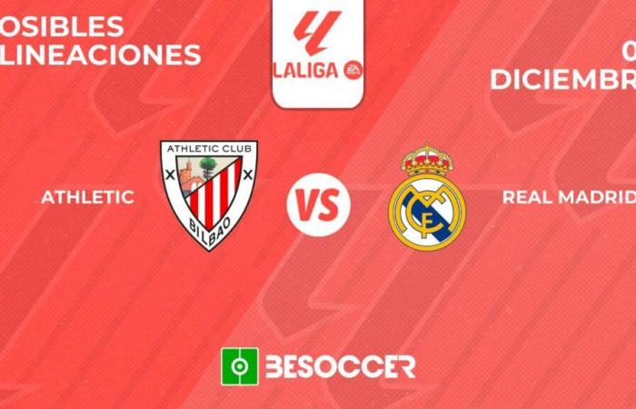 Posibles alineaciones del Athletic Club vs Real Madrid