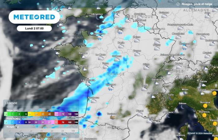 Nuestros mapas muestran la llegada de una perturbación. ¿Qué regiones se ven afectadas y a qué hora del día?