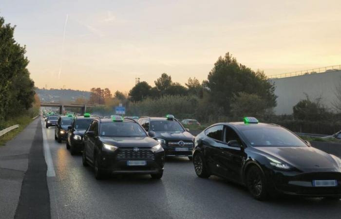 VIDEOS – Movilización de taxis: como se anunció, grandes atascos en Marsella y Tolón