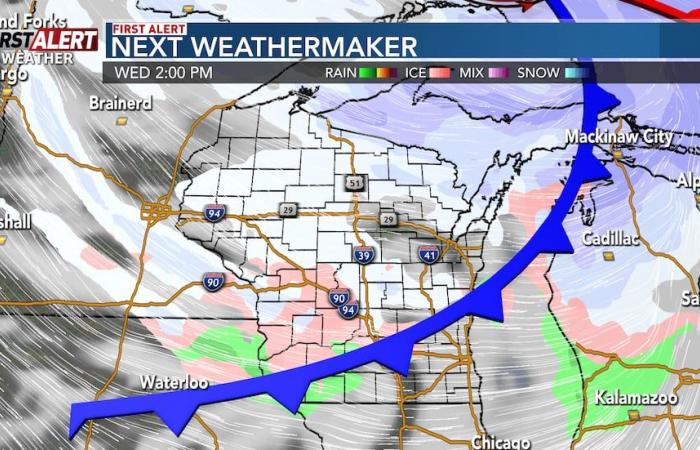 Nieve efecto lago en el norte, más nieve a finales de esta semana