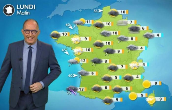 El tiempo para el lunes: una perturbación atraviesa Francia