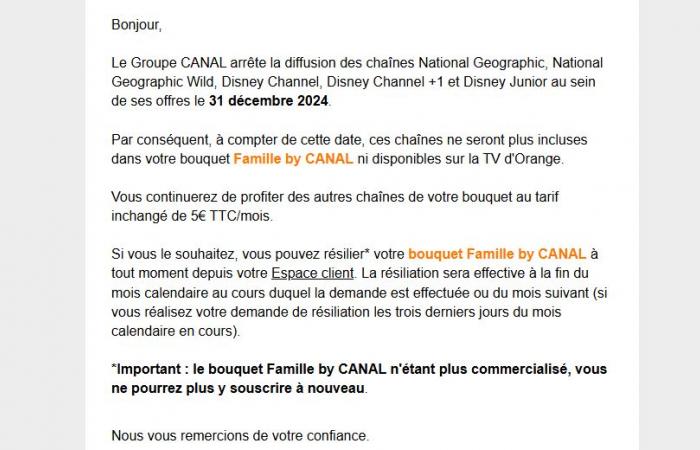 Famille by CANAL: Orange anuncia el cierre de cinco canales