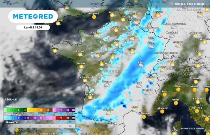 Nuestros mapas muestran la llegada de una perturbación. ¿Qué regiones se ven afectadas y a qué hora del día?