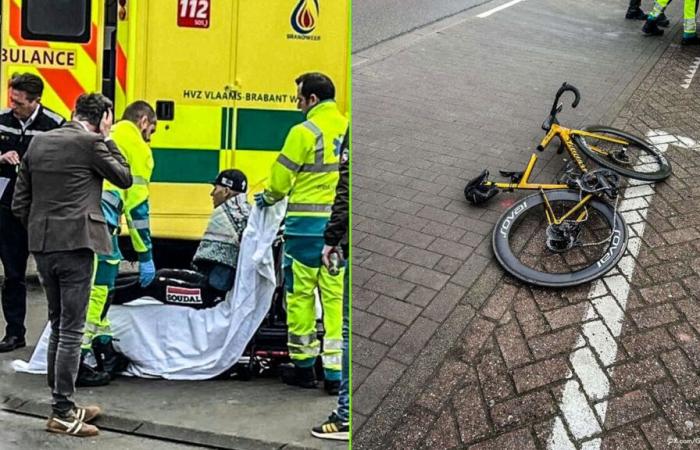 Duro veredicto para Evenepoel tras una caída durante un entrenamiento: pulmones magullados y luxación de clavícula además de 3 fracturas