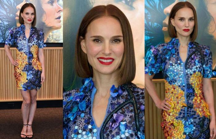 Natalie Portman da en el blanco con minivestido de Schiaparelli para “Lady in the Lake”