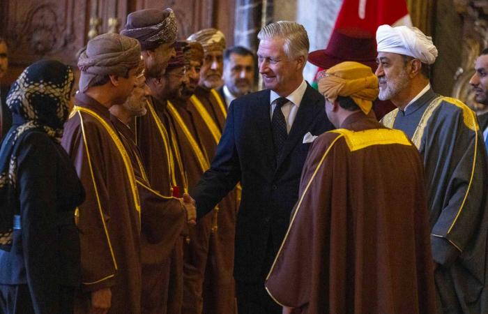 El rey Felipe y la reina Matilde dan la bienvenida al sultán de Omán en visita de Estado a Bélgica