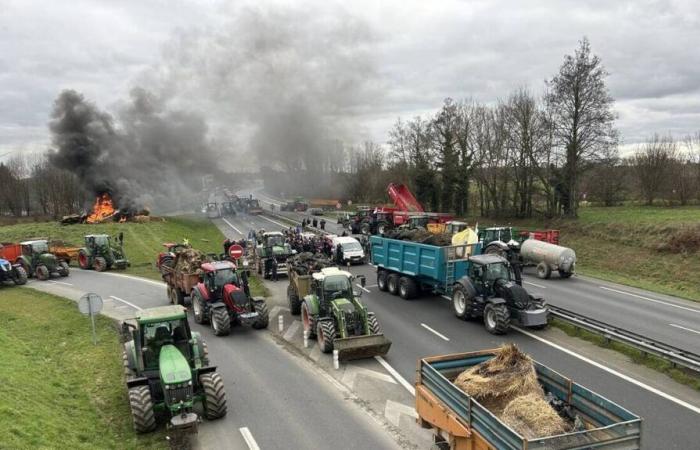 Nueva movilización de agricultores este martes por la noche en la RN12 en Côtes-d’Armor