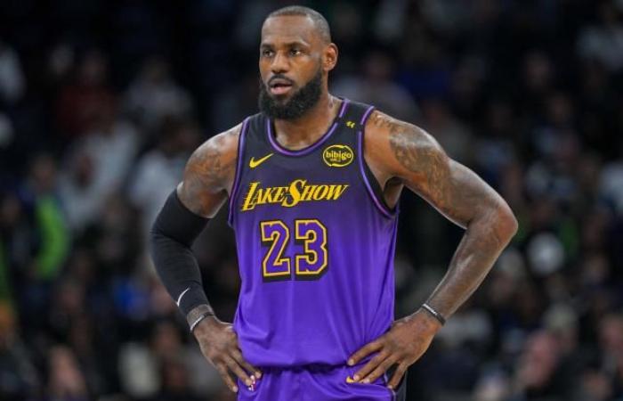 La mala noche de LeBron James con Los Angeles Lakers en la NBA