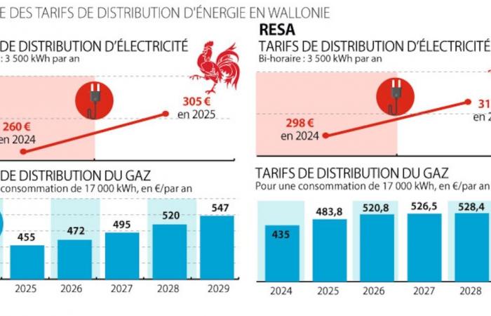 La distribución de energía será más cara en Valonia