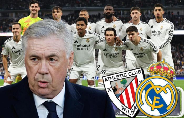 Oficial: Ancelotti pone a Tchouameni como titular en Bilbao y deja fuera a Brahim