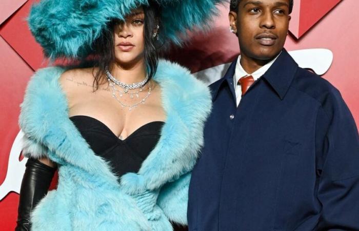 Rihanna sorprende con conjunto de pelo azul y sombrero XXL en los British Fashion Awards 2024