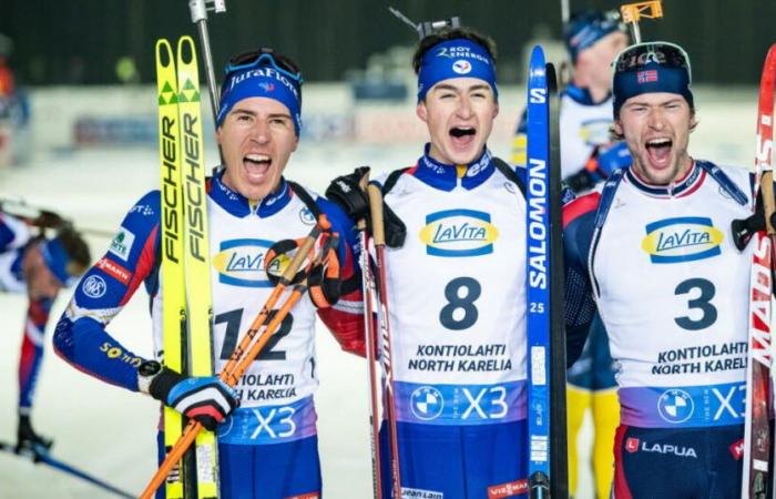 Eric Perrot continúa el festival del equipo francés en Kontiolahti