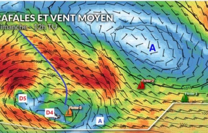 Tiempo Vendée Globe: rápida circulación de las depresiones