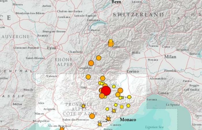 Un terremoto de magnitud 4,2 sacude los Alpes de Alta Provenza y sacude incluso Niza este lunes por la mañana