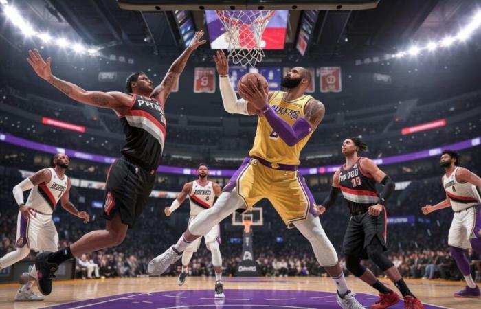 Los Lakers triunfan contra los Trail Blazers en un partido épico de la NBA