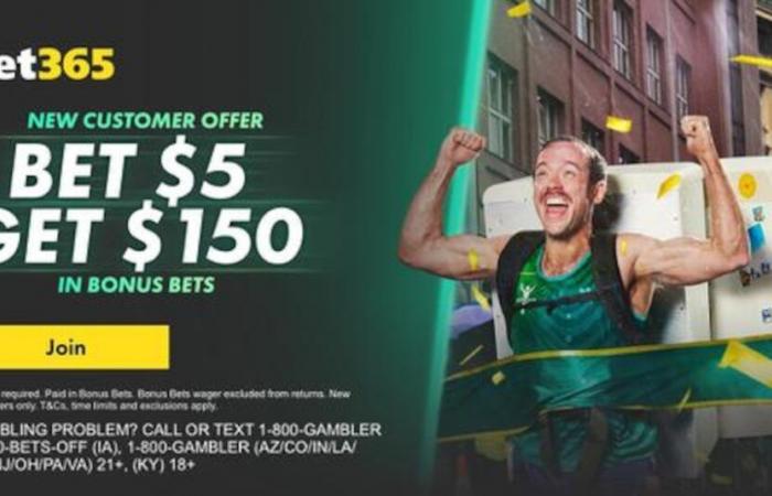 Código promocional de bet365: apueste $5 y obtenga $150 en apuestas de bonificación