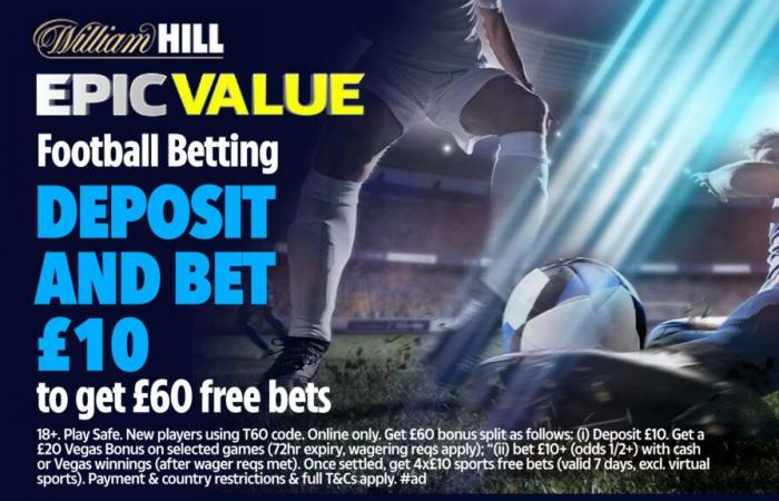 Rangers vs Tottenham: obtenga £ 60 en apuestas gratuitas de fútbol y bonificaciones para la Europa League con William Hill