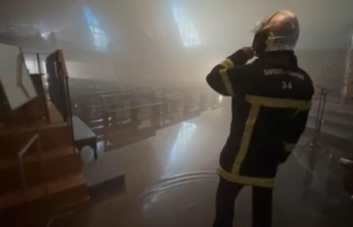 EN FOTOS. Incendio en una iglesia de Montpellier: incendio del convento, evacuación de la Virgen… fotos del desastre desde el interior