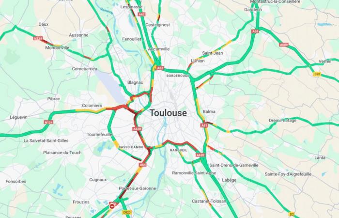 En directo: grandes atascos en la A64 y la A620 en Toulouse este miércoles por la noche