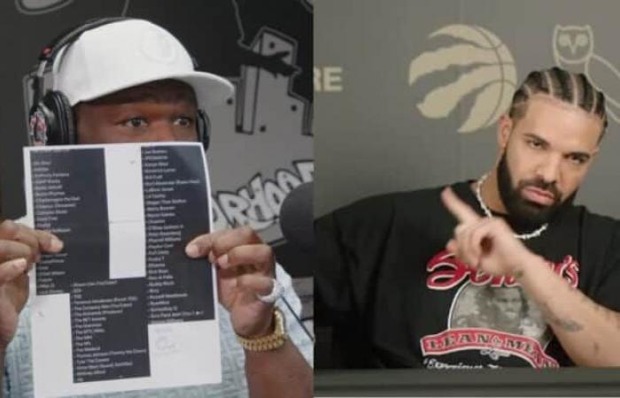 50 Cent reveló una lista de enemigos de Drake en plena entrevista radial