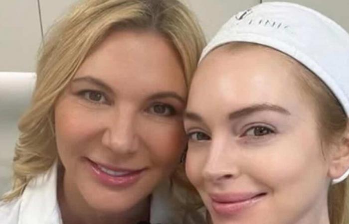 Lindsay Lohan luce luminosa, sin maquillaje, con su dermatólogo